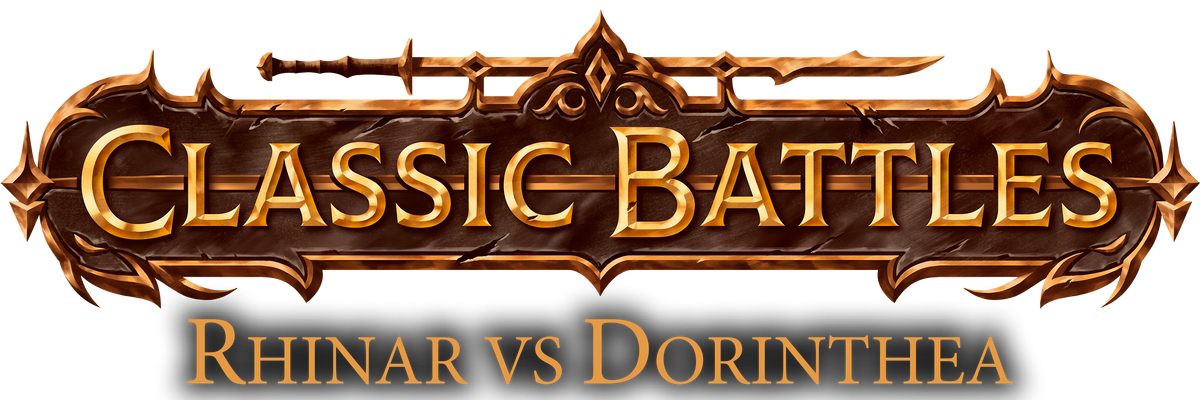 people's champion classic battles rhinar vs dorinthea playmat