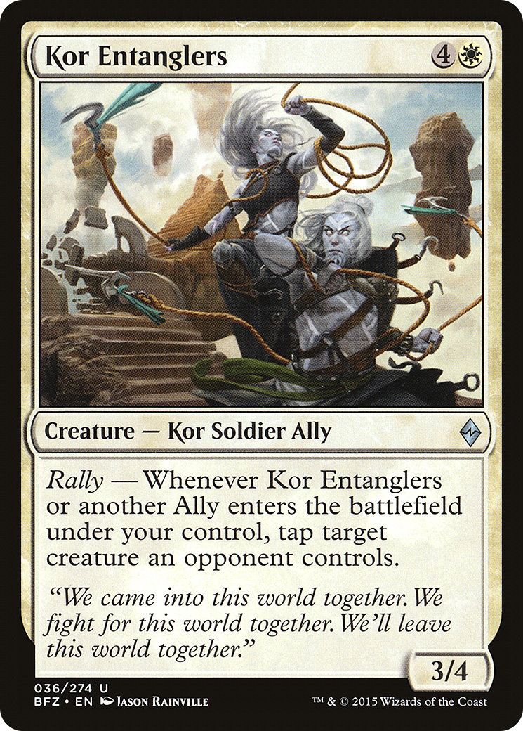 Magic: The Gathering - Kor Entanglers Foil - Battle for Zendikar
