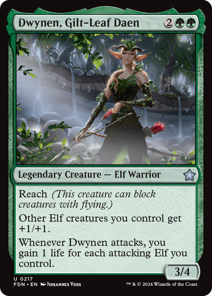 Magic: The Gathering - Dwynen, Gilt-Leaf Daen Foil - Foundations