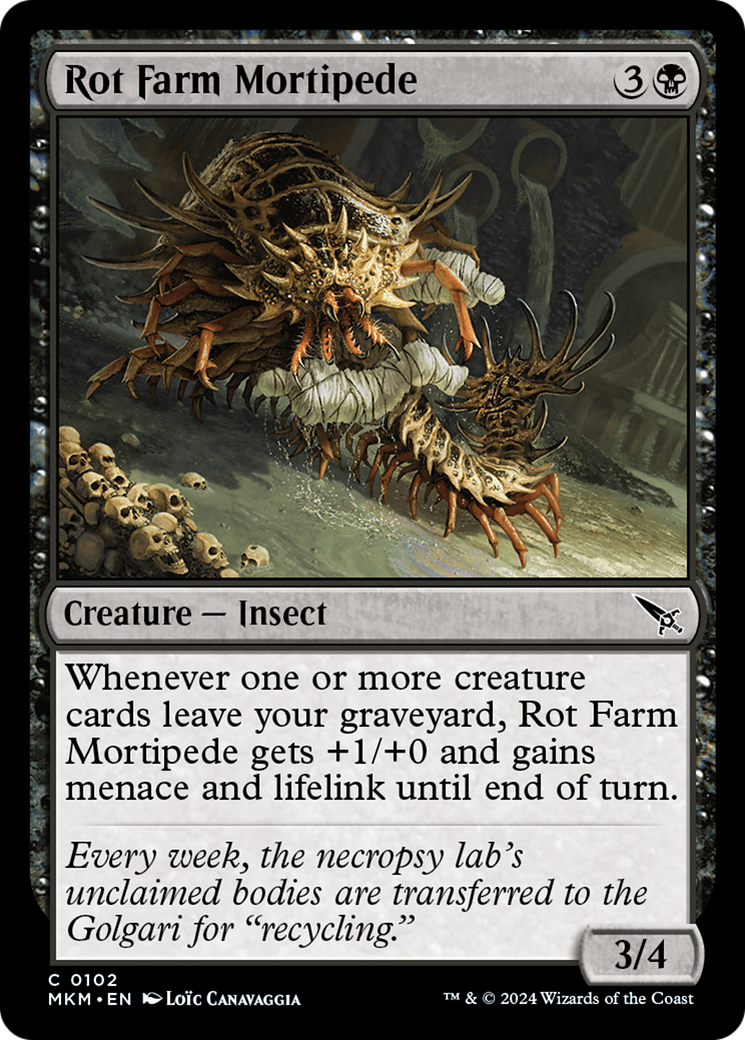 Magic: The Gathering - Rot Farm Mortipede Foil - Murders at Karlov Manor
