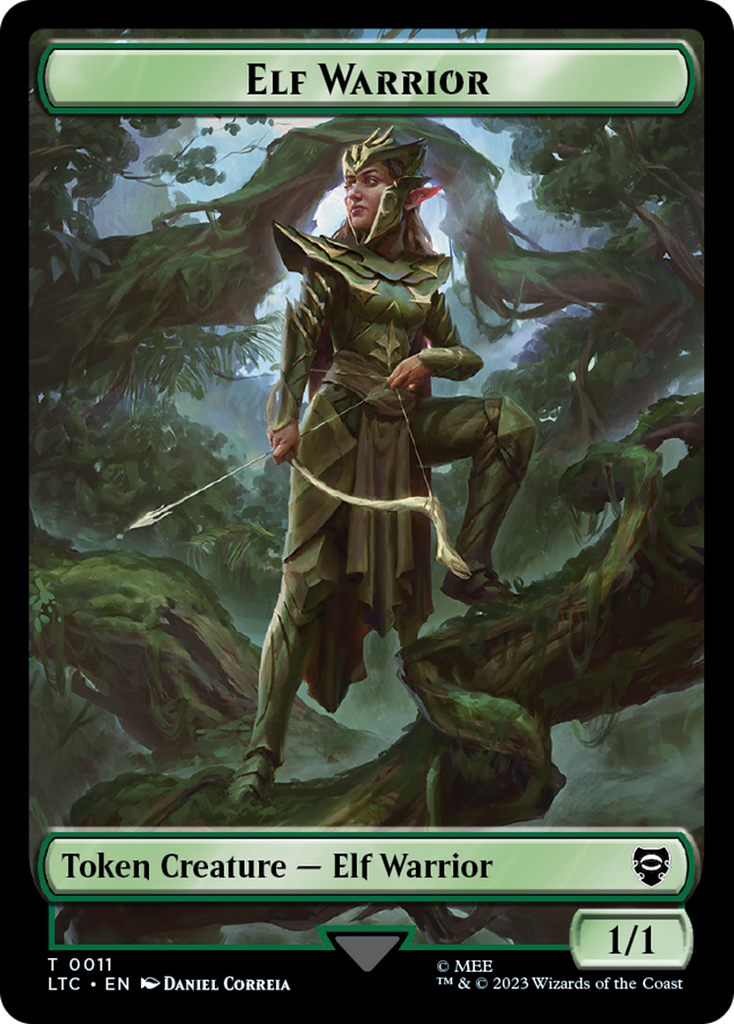 Magic: The Gathering - Elf Warrior Token - Tales of Middle-earth Commander Tokens