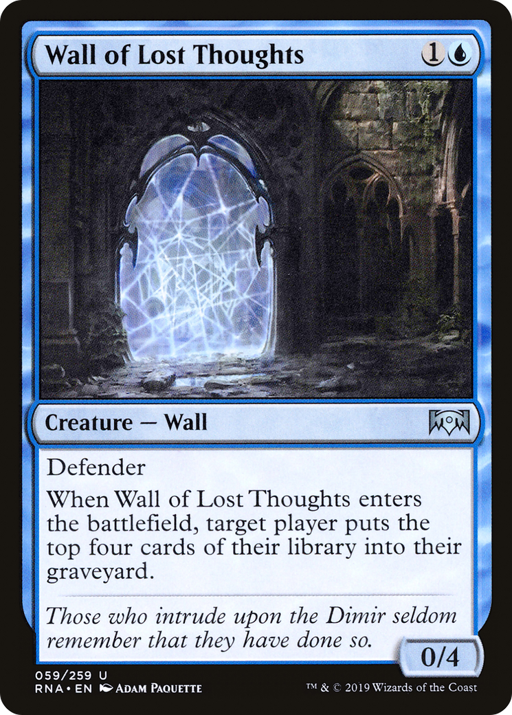 Magic: The Gathering - Wall of Lost Thoughts Foil - Ravnica Allegiance