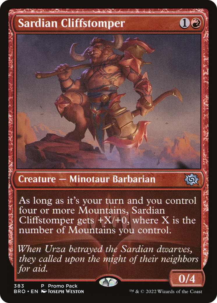 Magic: The Gathering - Sardian Cliffstomper Foil - The Brothers' War