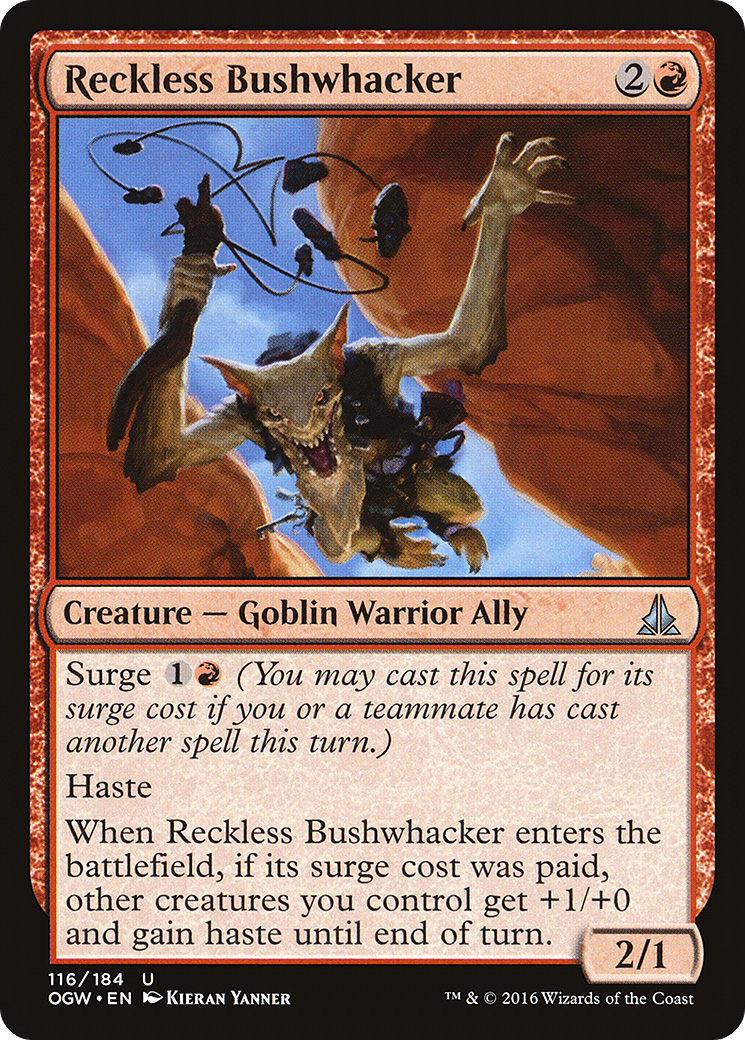 Magic: The Gathering - Reckless Bushwhacker Foil - Oath of the Gatewatch