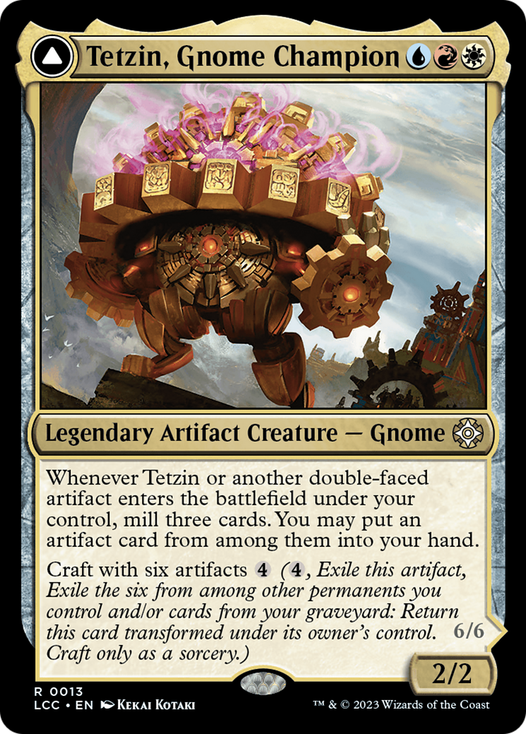 Magic: The Gathering - Tetzin, Gnome Champion // The Golden-Gear Colossus Foil - The Lost Caverns of Ixalan Commander
