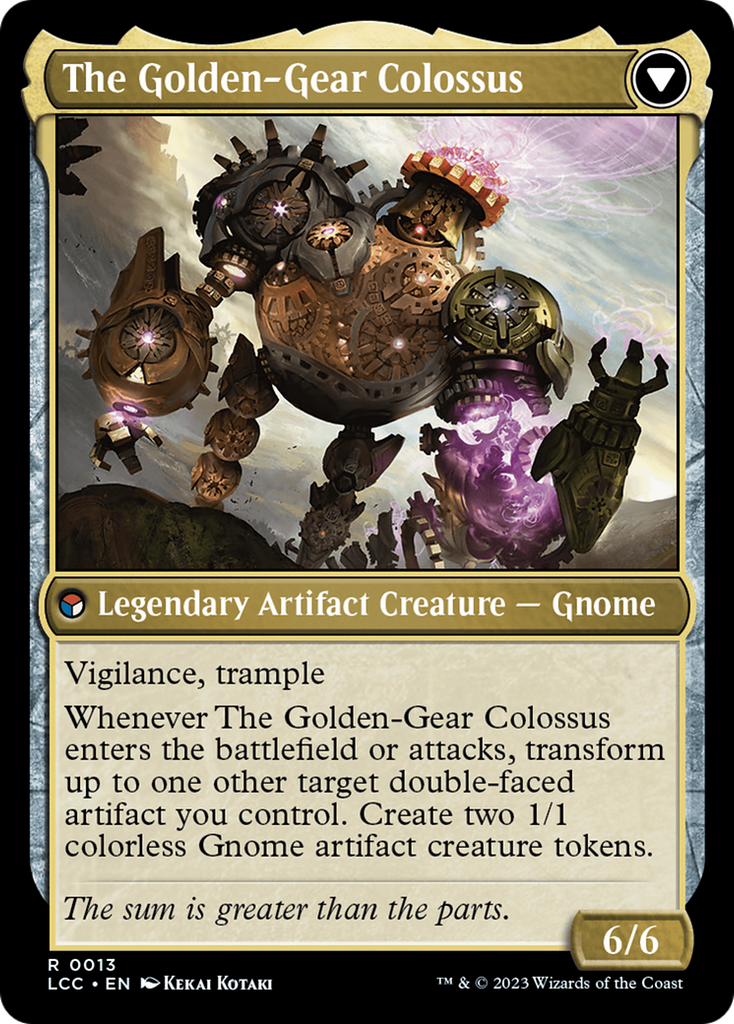 Magic: The Gathering - Tetzin, Gnome Champion // The Golden-Gear Colossus - The Lost Caverns of Ixalan Commander