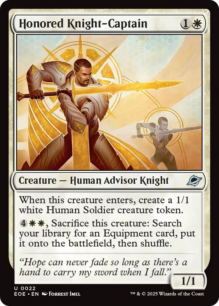Magic: The Gathering - Honored Knight-Captain - Edge of Eternities