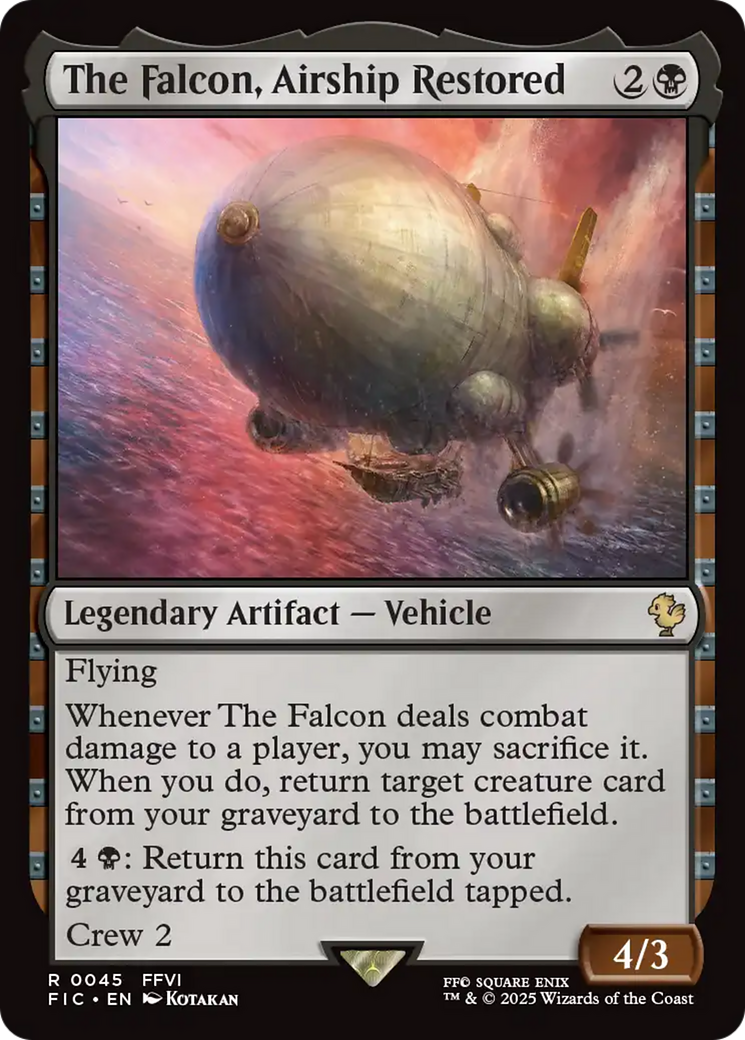 Magic: The Gathering - The Falcon, Airship Restored - Final Fantasy Commander