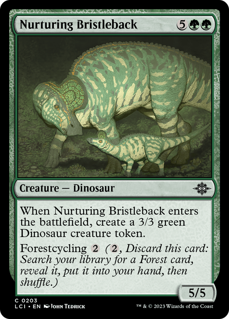 Magic: The Gathering - Nurturing Bristleback Foil - The Lost Caverns of Ixalan
