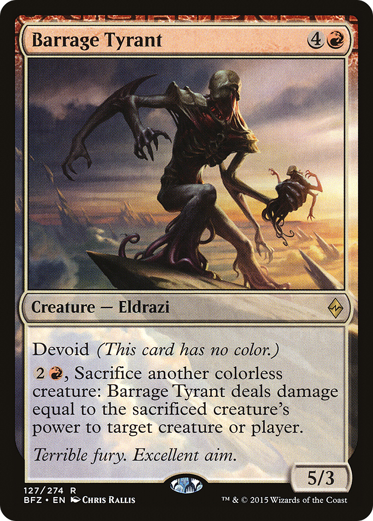 Magic: The Gathering - Barrage Tyrant Foil - Battle for Zendikar