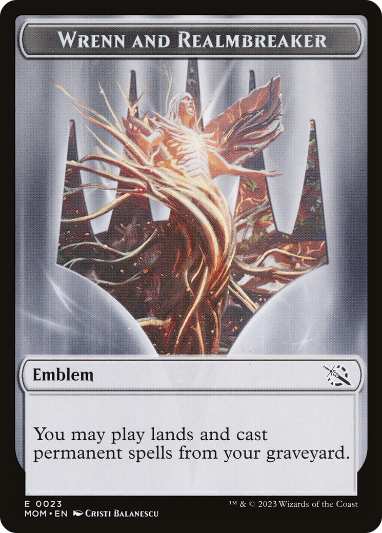 Magic: The Gathering - Wrenn and Realmbreaker Emblem - March of the Machine Tokens