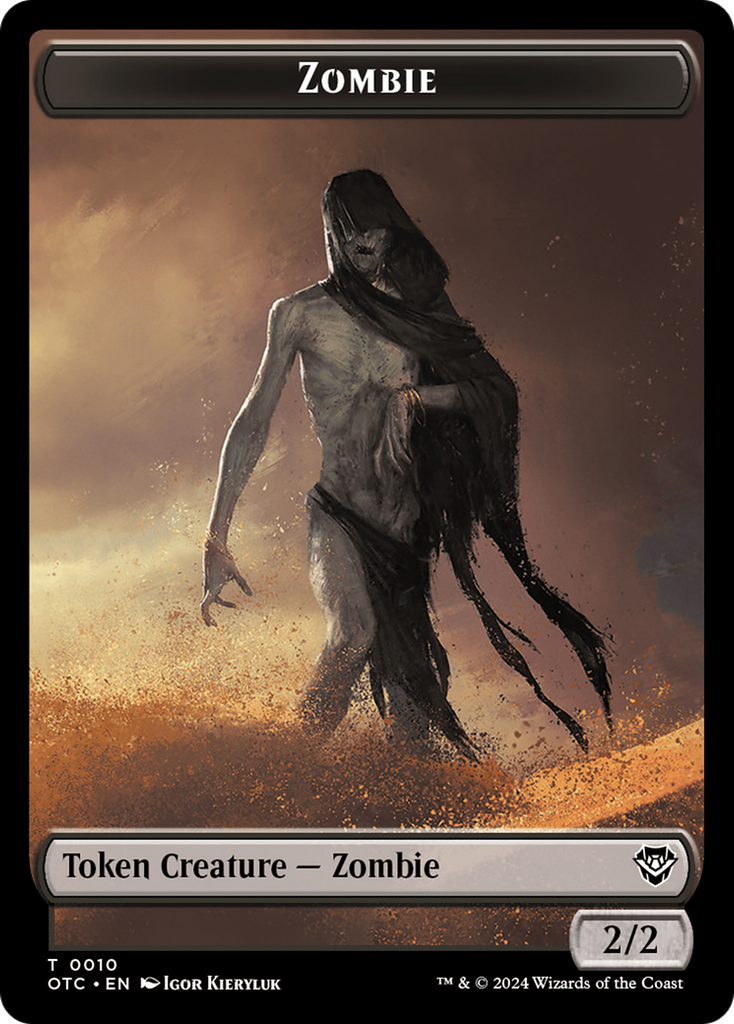 Magic: The Gathering - Zombie Token - Outlaws of Thunder Junction Commander Tokens
