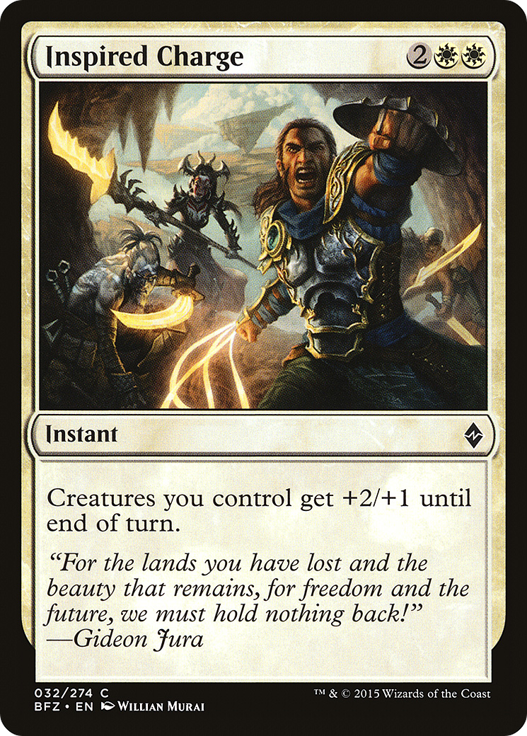 Magic: The Gathering - Inspired Charge Foil - Battle for Zendikar