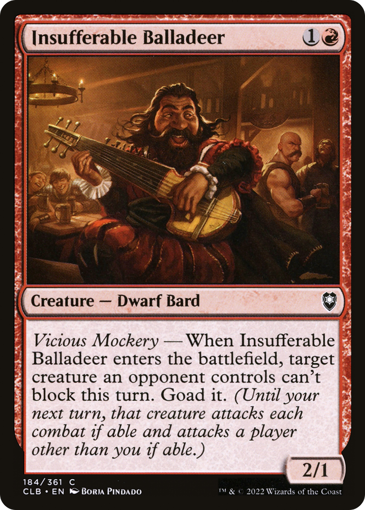Magic: The Gathering - Insufferable Balladeer - Commander Legends: Battle for Baldur's Gate