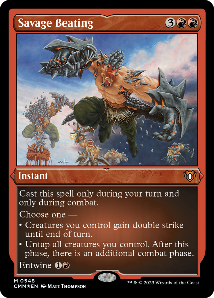 Magic: The Gathering - Savage Beating Foil - Commander Masters