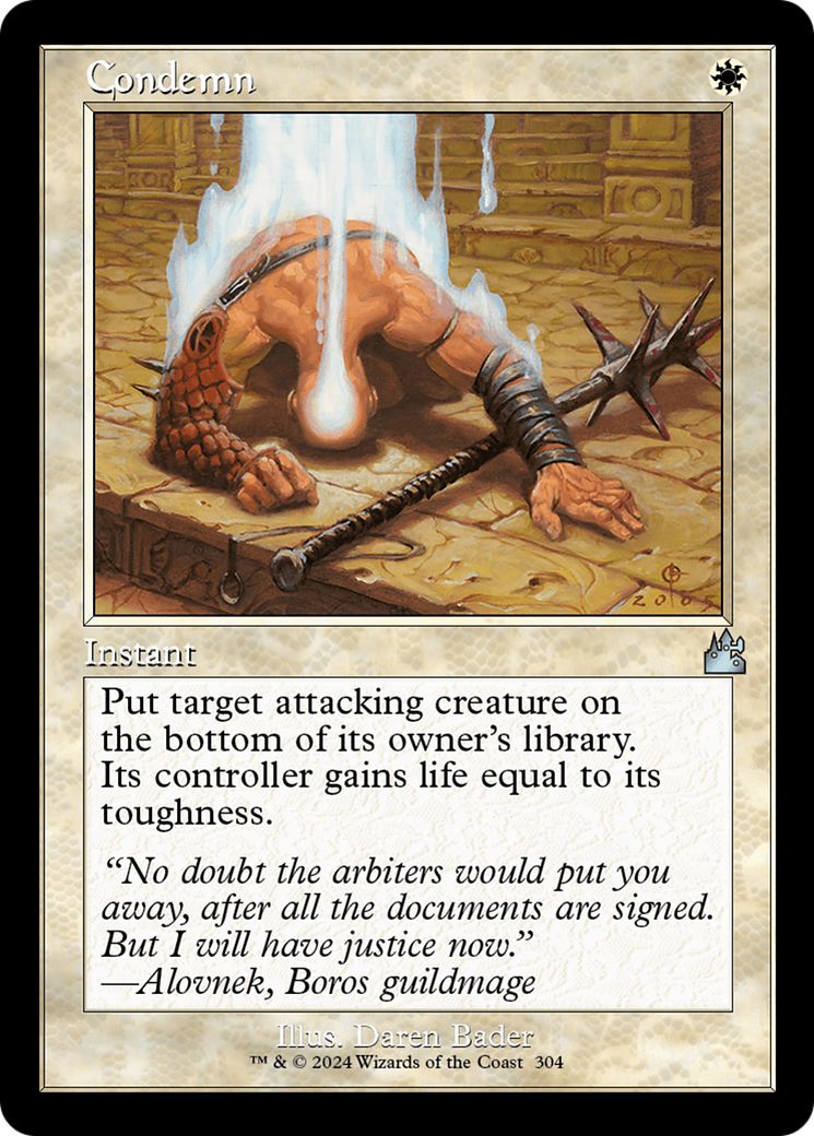 Magic: The Gathering - Condemn Foil - Ravnica Remastered