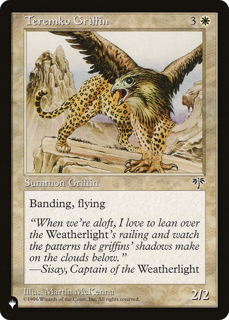 Magic: The Gathering - Teremko Griffin - The List