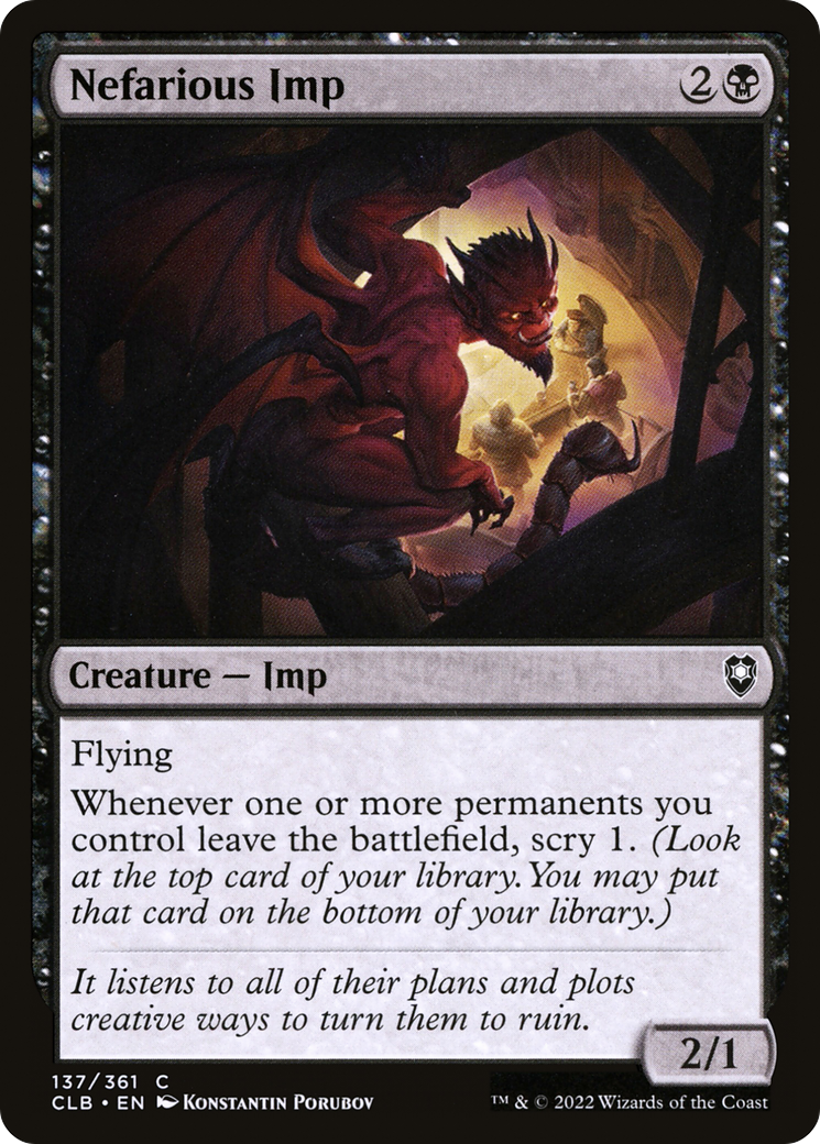 Magic: The Gathering - Nefarious Imp - Commander Legends: Battle for Baldur's Gate