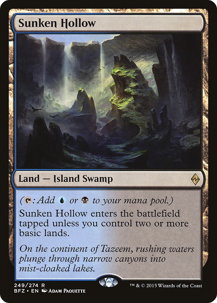 Magic: The Gathering - Sunken Hollow Foil - Battle for Zendikar