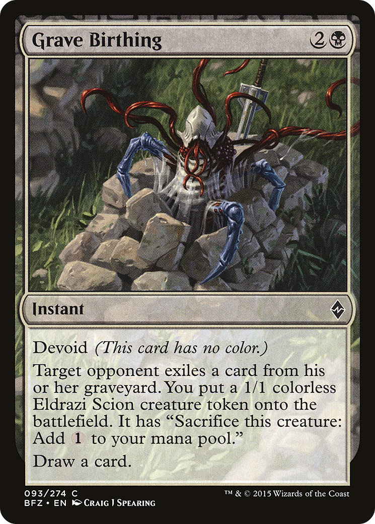 Magic: The Gathering - Grave Birthing Foil - Battle for Zendikar