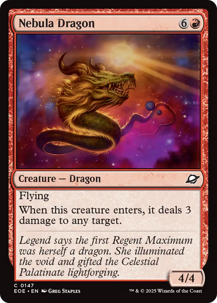 Magic: The Gathering - Nebula Dragon Foil - Edge of Eternities