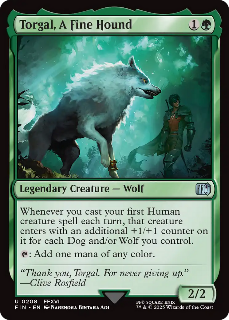 Magic: The Gathering - Torgal, A Fine Hound Foil - Final Fantasy