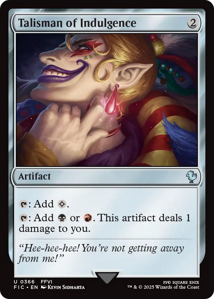 Magic: The Gathering - Talisman of Indulgence - Final Fantasy Commander