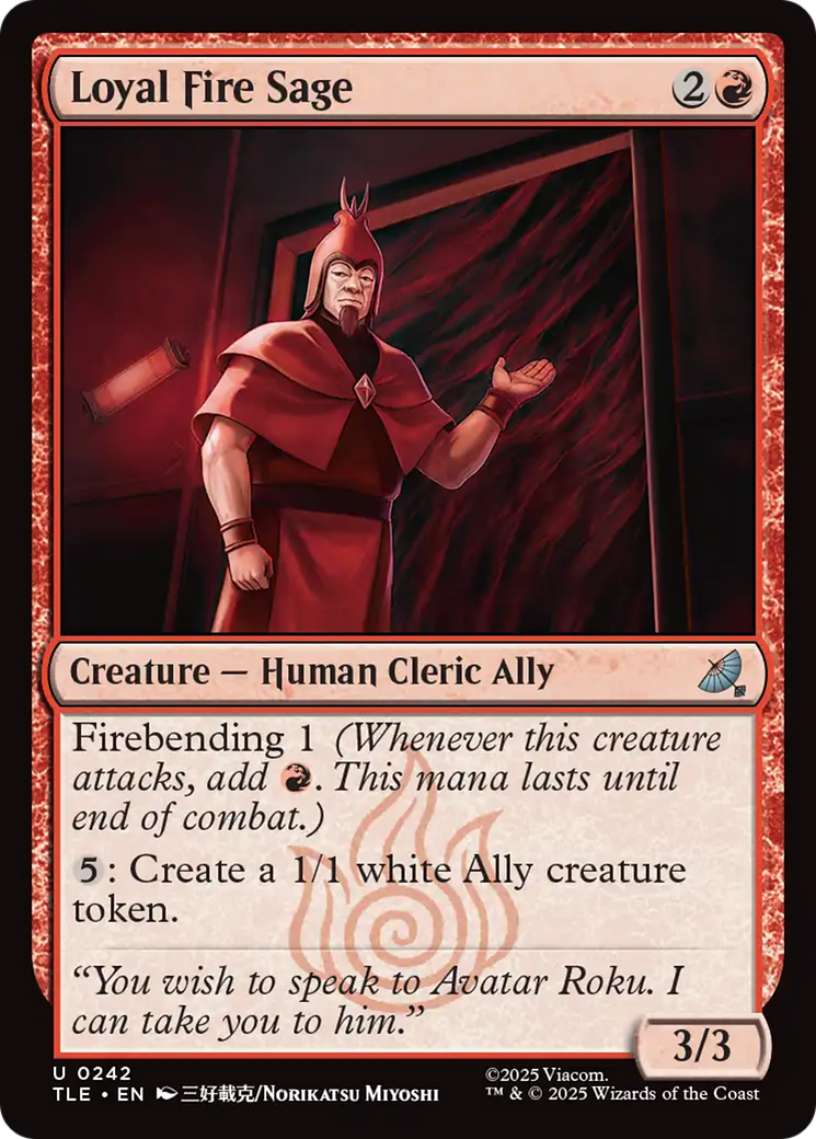 Magic: The Gathering - Loyal Fire Sage - Avatar: The Last Airbender Eternal