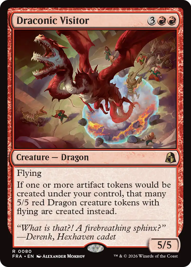 Magic: The Gathering - Draconic Visitor - Reality Fracture