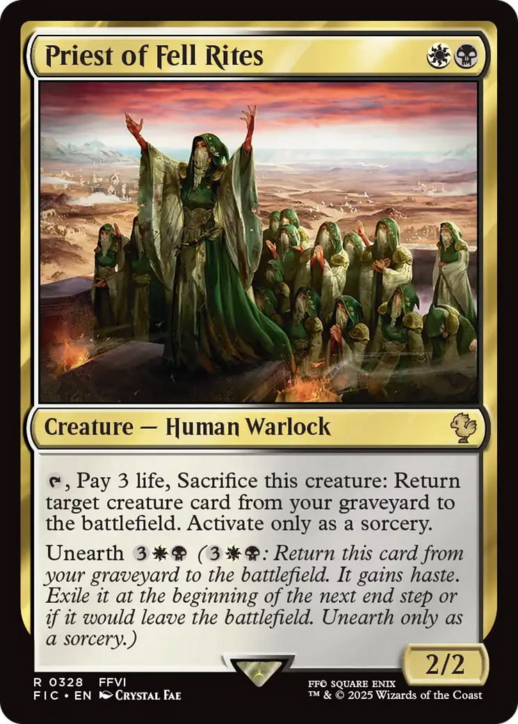 Magic: The Gathering - Priest of Fell Rites - Final Fantasy Commander