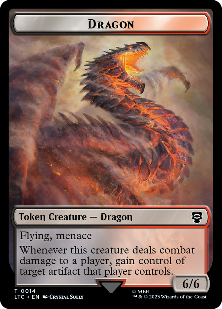 Magic: The Gathering - Dragon Token - Tales of Middle-earth Commander Tokens