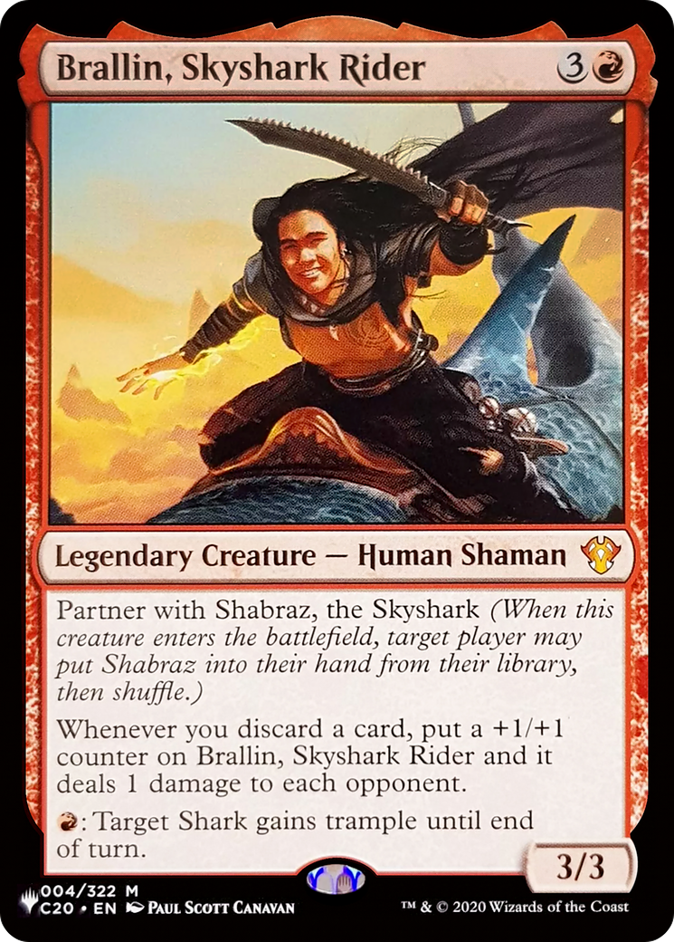 Magic: The Gathering - Brallin, Skyshark Rider - The List