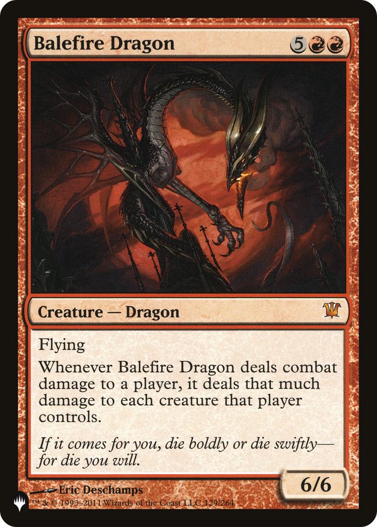 Magic: The Gathering - Balefire Dragon - The List