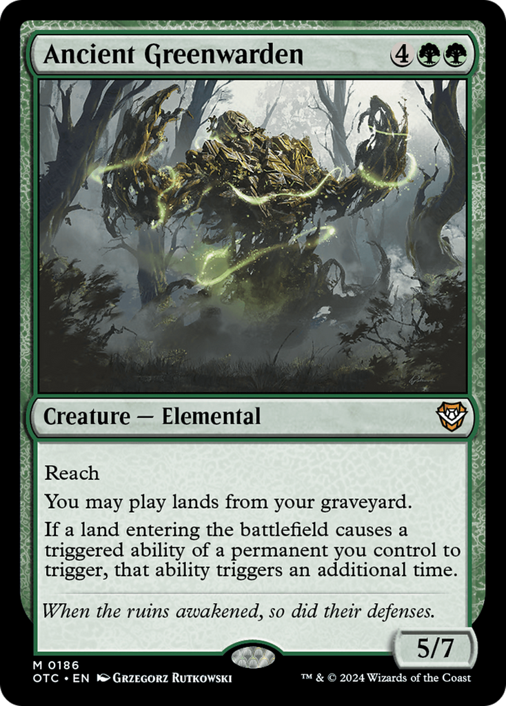 Magic: The Gathering - Ancient Greenwarden - Outlaws of Thunder Junction Commander