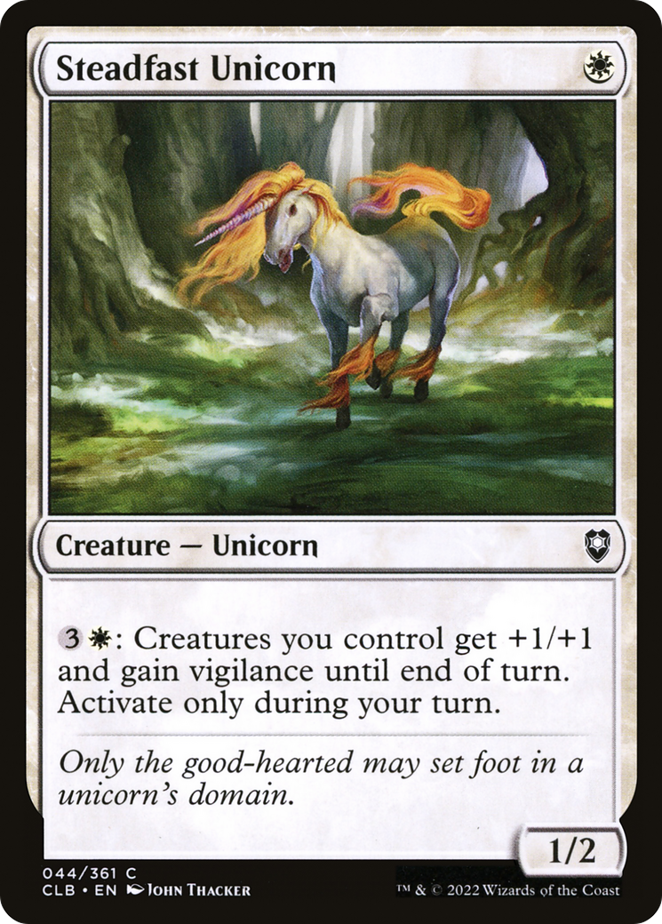Magic: The Gathering - Steadfast Unicorn - Commander Legends: Battle for Baldur's Gate