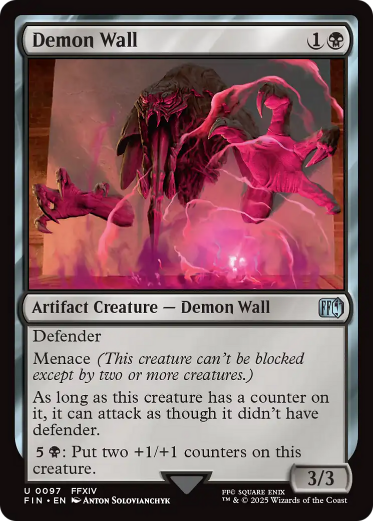 Magic: The Gathering - Demon Wall Foil - Final Fantasy