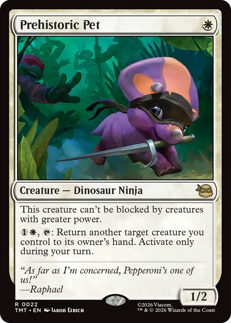 Magic: The Gathering - Prehistoric Pet Foil - Teenage Mutant Ninja Turtles
