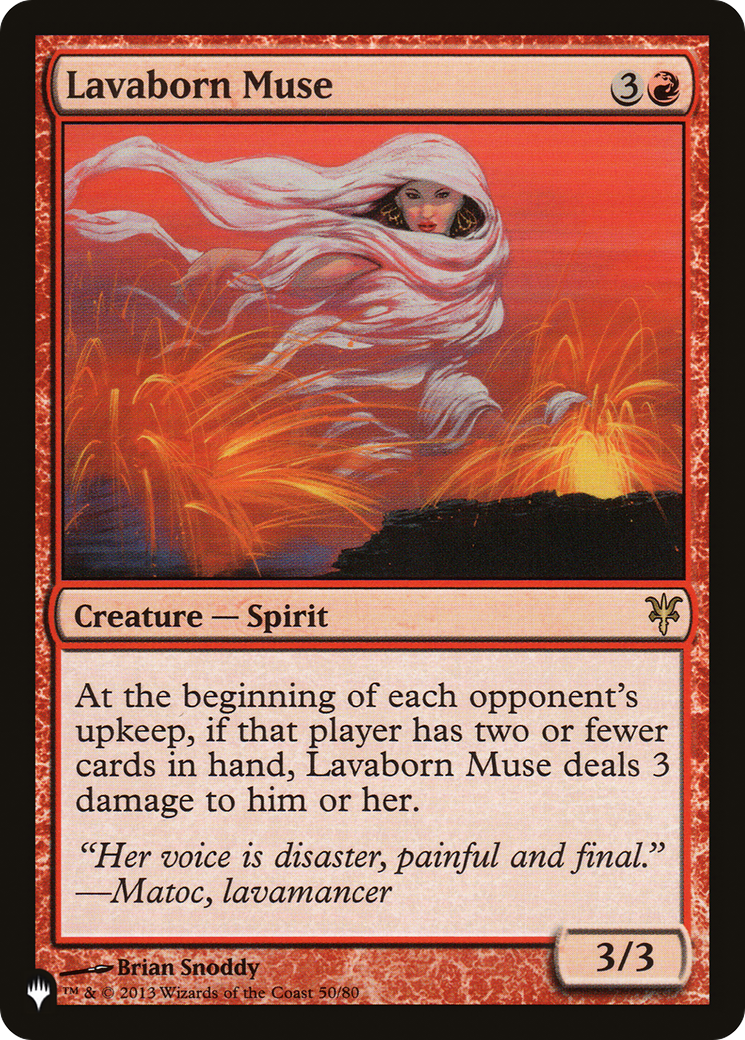 Magic: The Gathering - Lavaborn Muse - The List