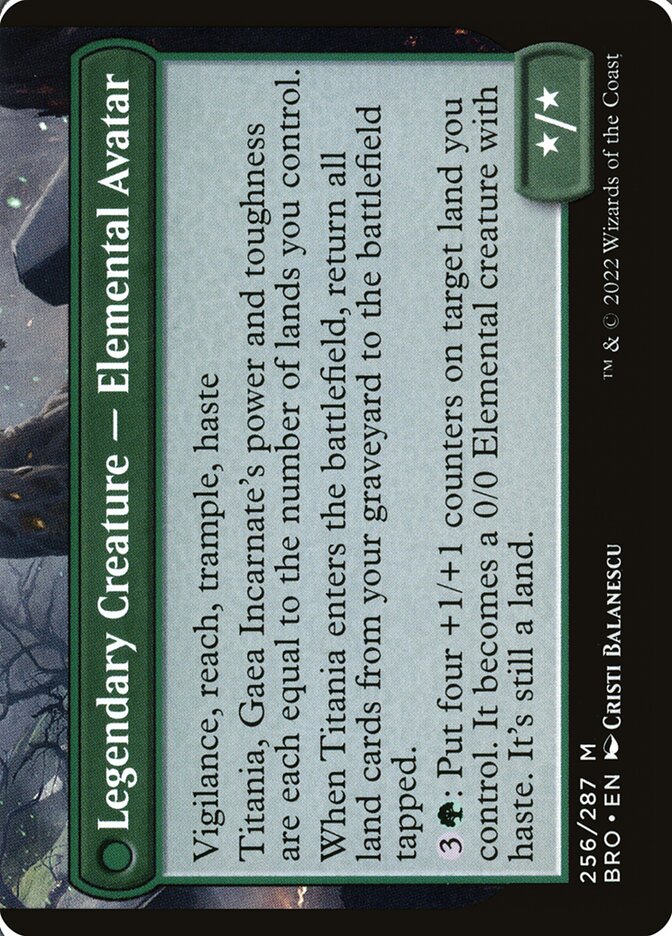 Magic: The Gathering - Argoth, Sanctum of Nature // Titania, Gaea Incarnate Foil - The Brothers' War