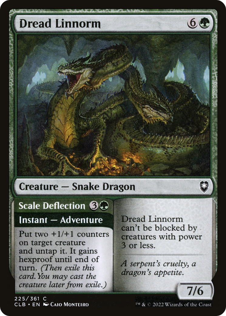 Magic: The Gathering - Dread Linnorm // Scale Deflection - Commander Legends: Battle for Baldur's Gate