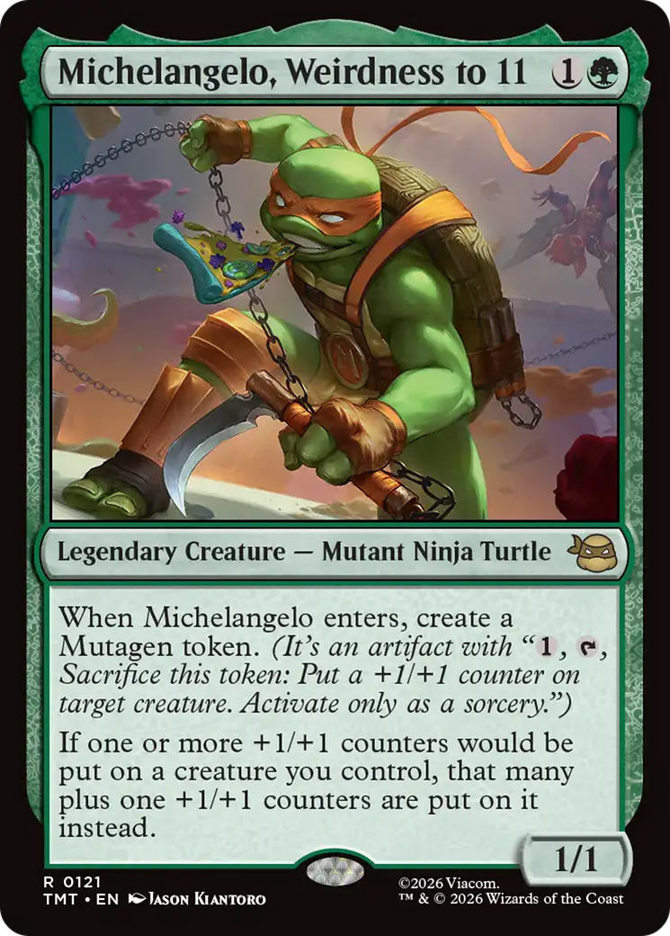 Magic: The Gathering - Michelangelo, Weirdness to 11 Foil - Teenage Mutant Ninja Turtles