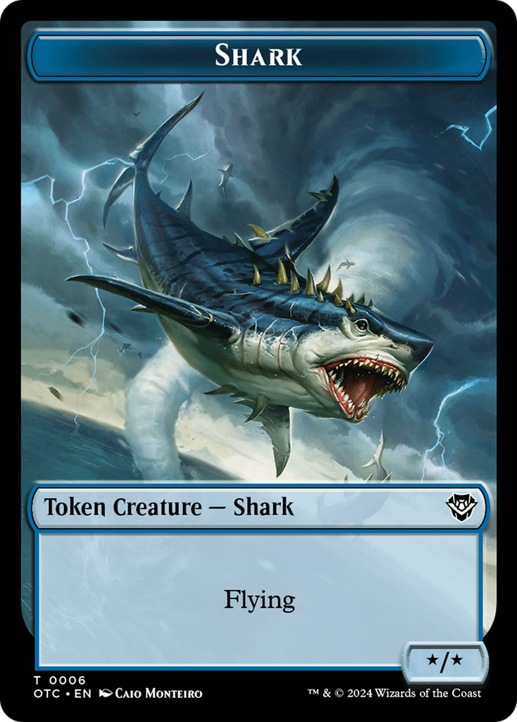 Magic: The Gathering - Shark Token - Outlaws of Thunder Junction Commander Tokens