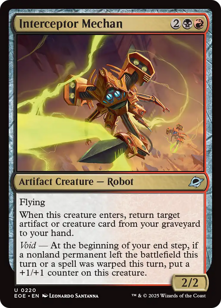 Magic: The Gathering - Interceptor Mechan Foil - Edge of Eternities