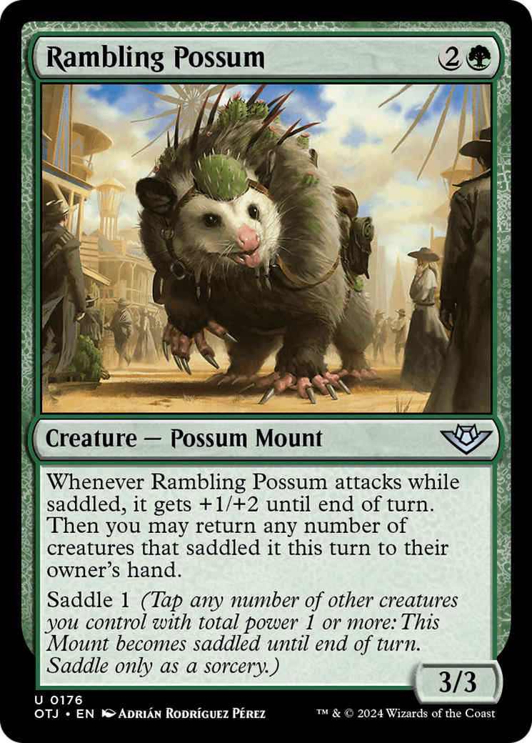 Magic: The Gathering - Rambling Possum Foil - Outlaws of Thunder Junction