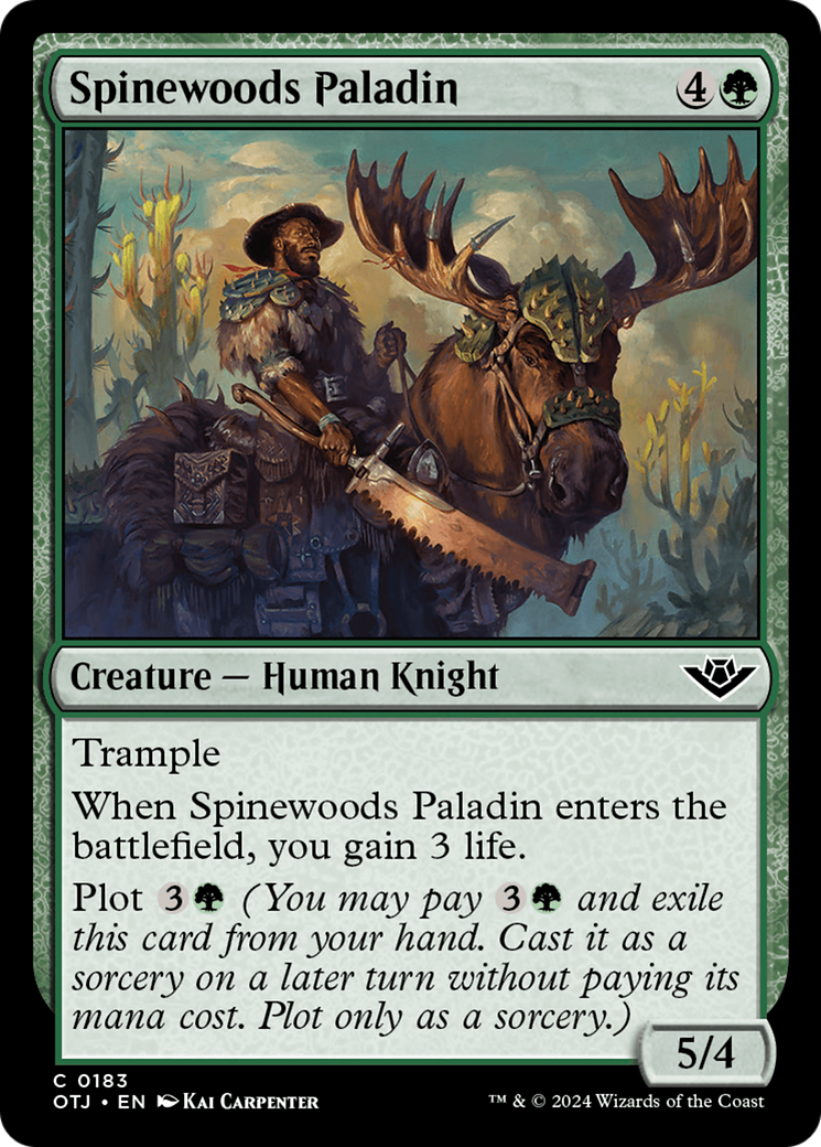 Magic: The Gathering - Spinewoods Paladin Foil - Outlaws of Thunder Junction