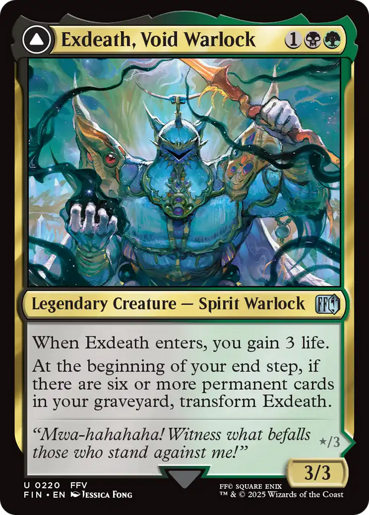 Magic: The Gathering - Exdeath, Void Warlock // Neo Exdeath, Dimension's End Foil - Final Fantasy