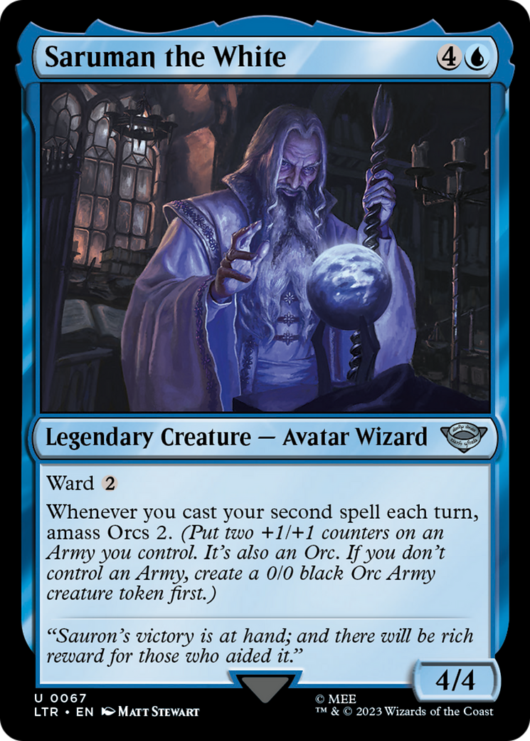Magic: The Gathering - Saruman the White Foil - The Lord of the Rings: Tales of Middle-earth
