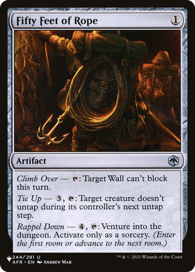 Magic: The Gathering - Fifty Feet of Rope - The List