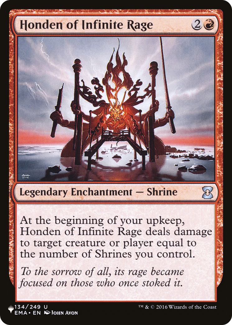 Magic: The Gathering - Honden of Infinite Rage - The List