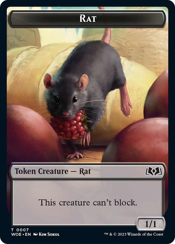Magic: The Gathering - Rat Token - Wilds of Eldraine Tokens